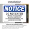 Signmission Do Not Enter Limited Access Area Access OSHA Notice Sign, Vinyl Decal, 18in W x 12in L, 2PK OS-2PACK-NS-D-1218-L-11192 - alternate 5
